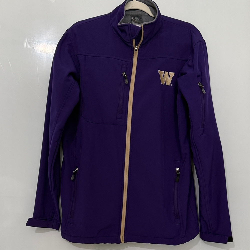 University of Washington Huskies Purple Softshell Jacket- Medium/ Full zip